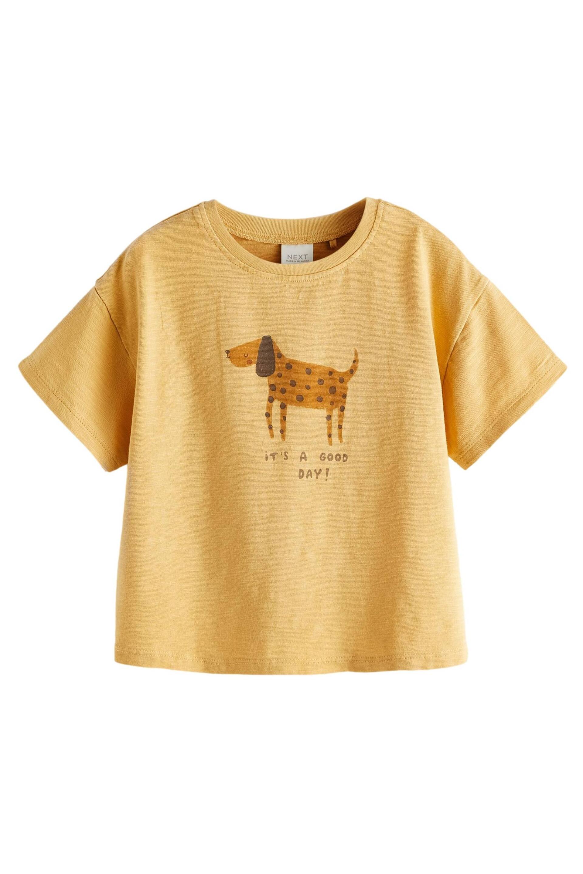 Yellow Dog Short Sleeve T-Shirt (3mths-7yrs) - Image 5 of 7