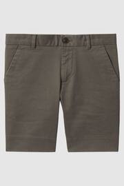 Reiss Khaki Wicket Senior Casual Chino Shorts - Image 2 of 6