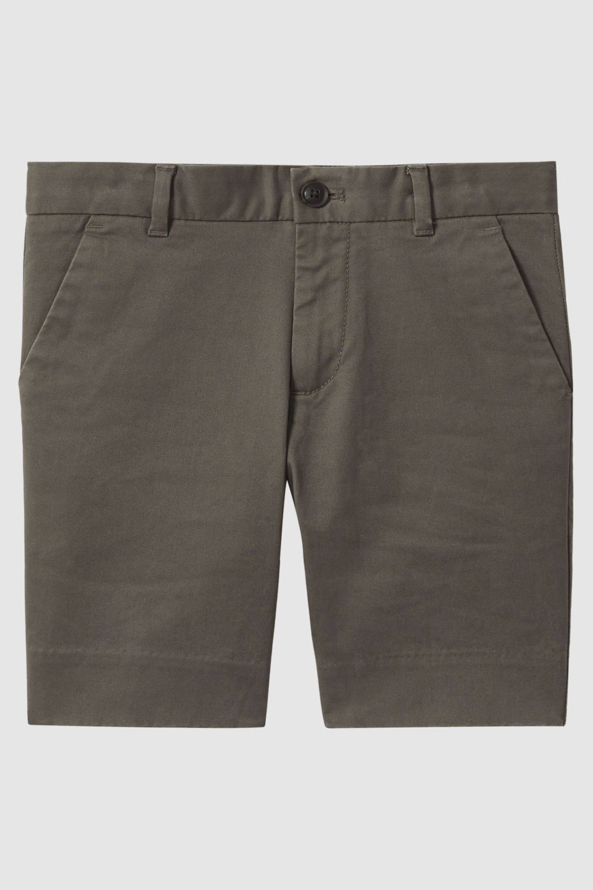 Reiss Khaki Wicket Senior Casual Chino Shorts - Image 2 of 6