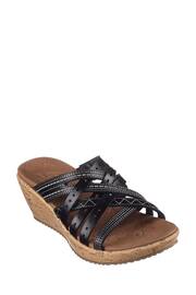 Skechers Black Beverlee Hot Spring Sandals - Image 3 of 5