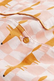 Pink/Cream Scion at Next Mr Fox Short Set Cotton Pyjamas - Image 10 of 10