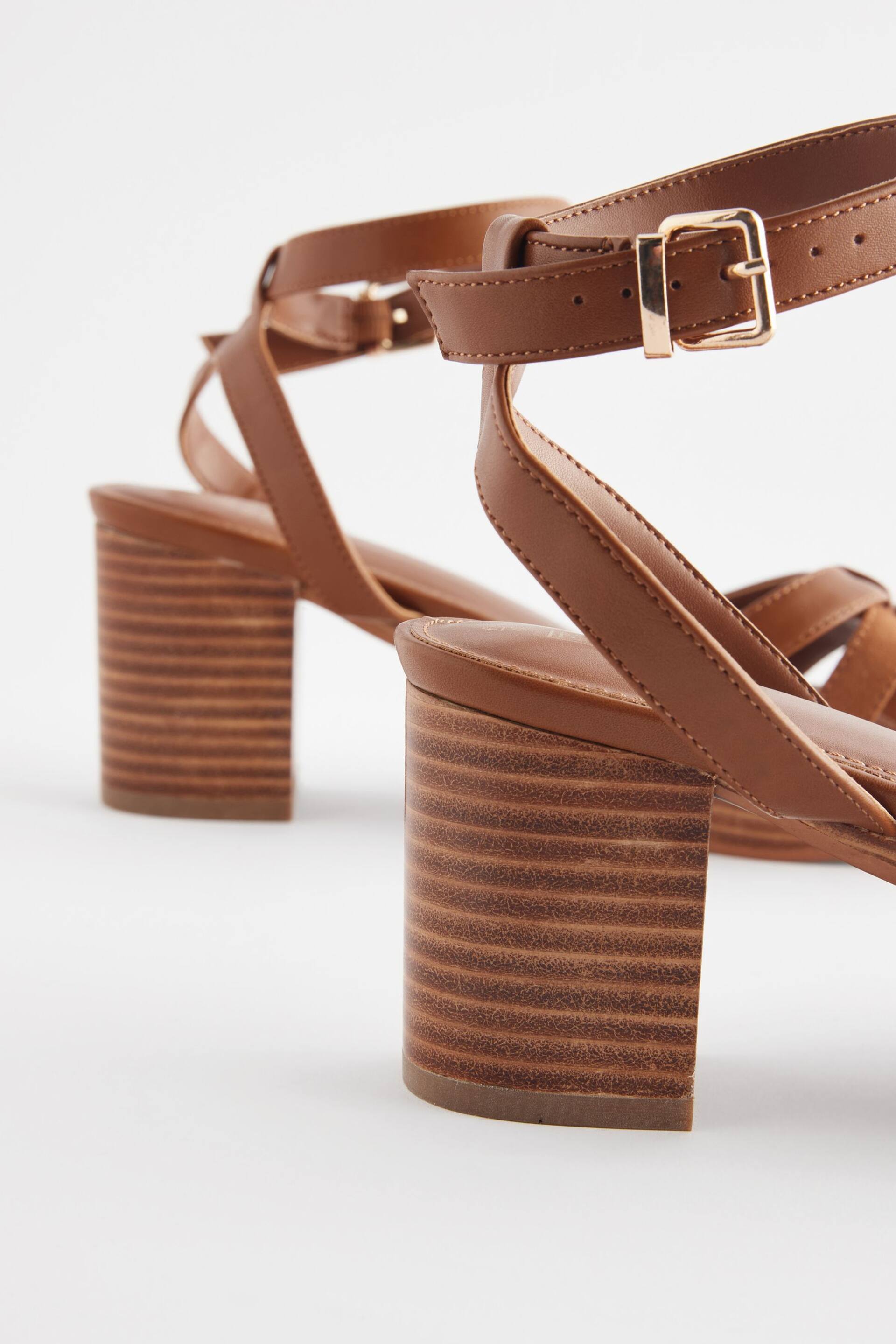 Tan Brown Forever Comfort® Low Platform Heels - Image 4 of 6