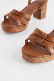 Tan Brown Forever Comfort® Low Platform Heels - Image 5 of 6