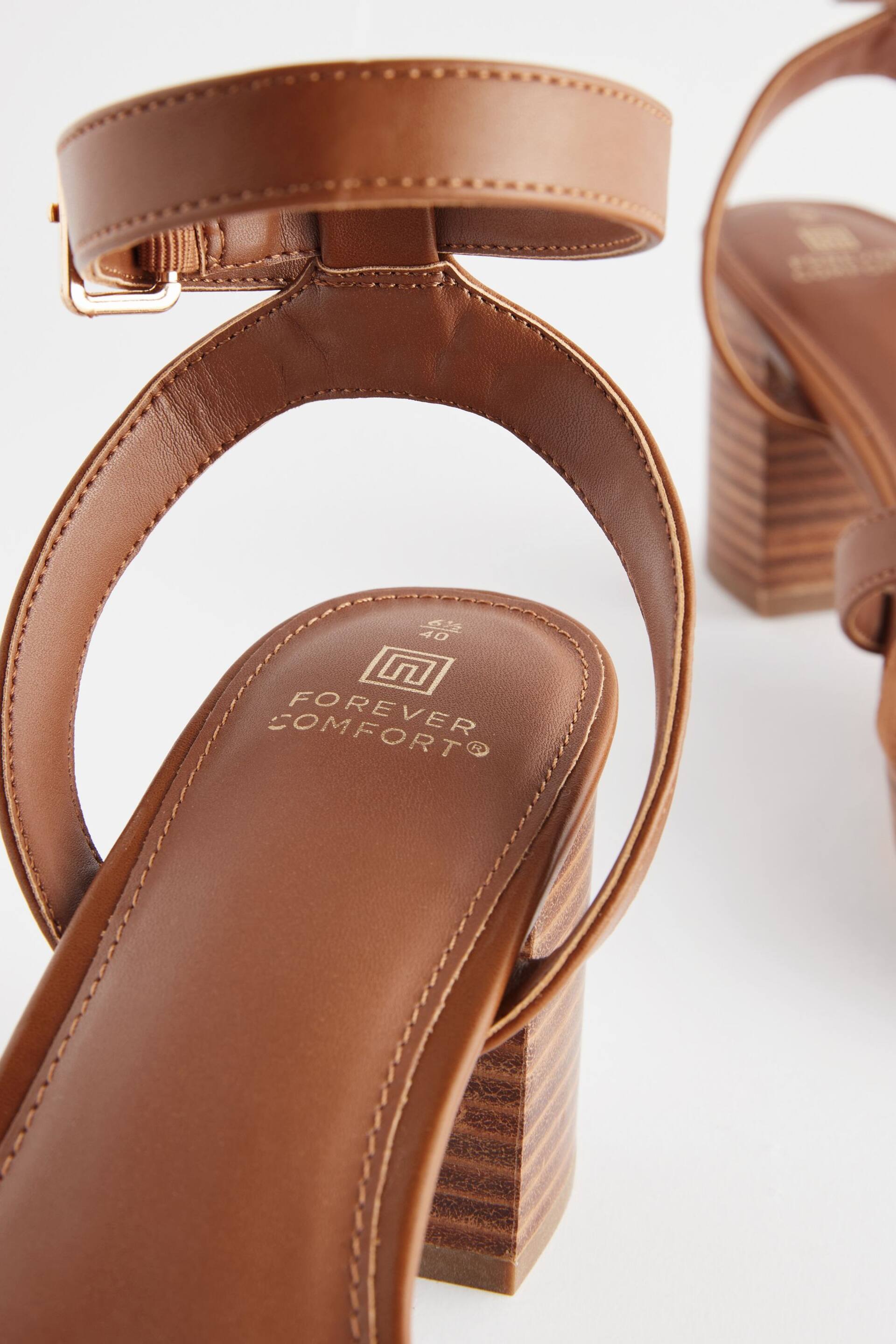 Tan Brown Forever Comfort® Low Platform Heels - Image 6 of 6