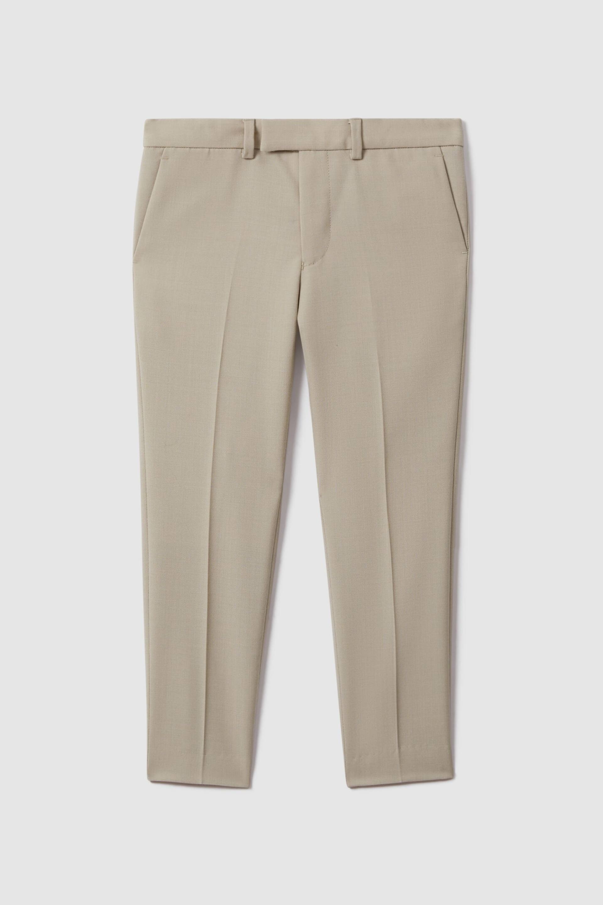 Reiss Stone Fine Senior Wool Side Adjusters Trousers - Image 2 of 4