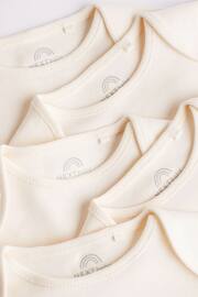 Cream Essential Baby Short Sleeve Bodysuits 5 Pack - Image 4 of 6