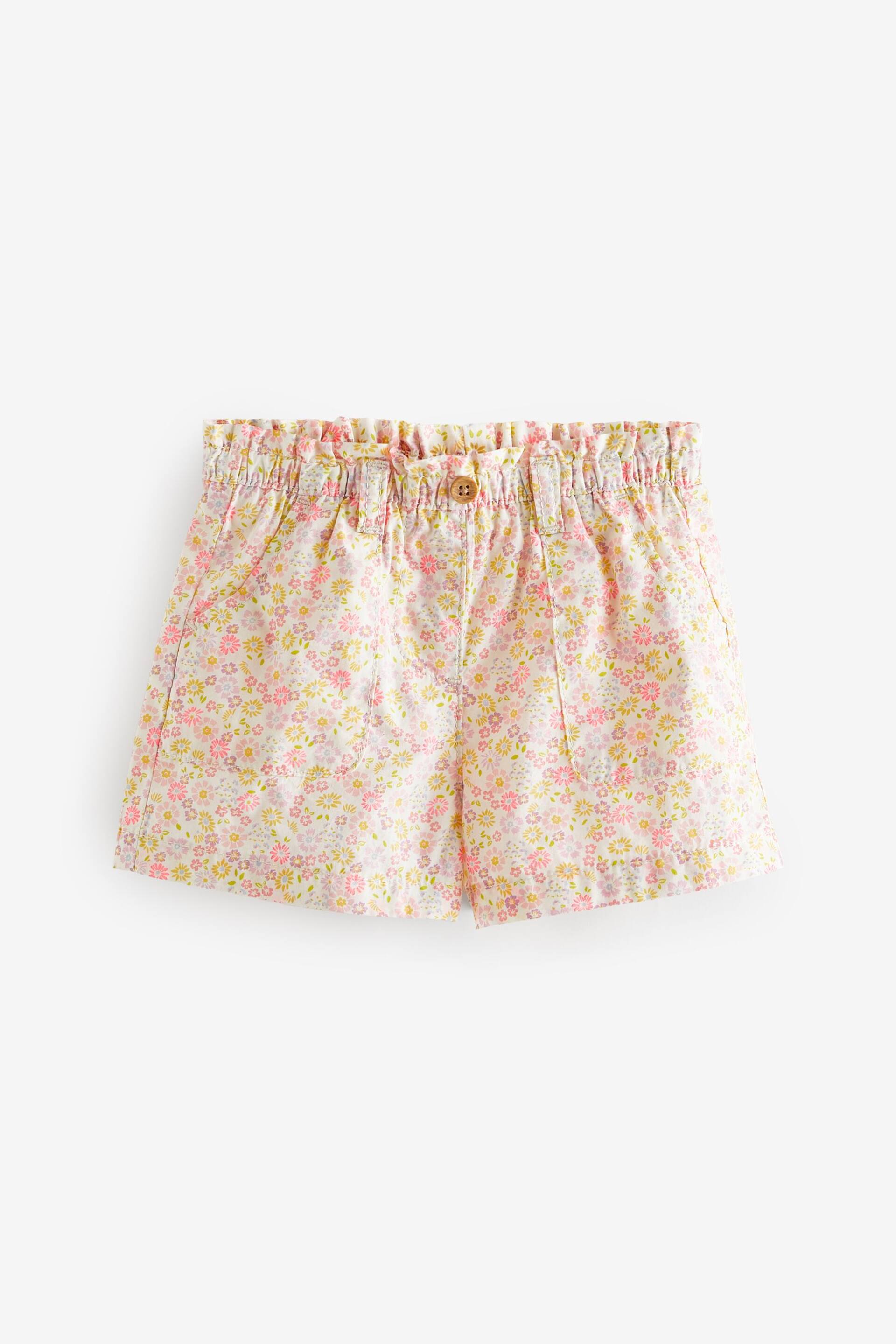 Pink Floral Print Pull-On Shorts (3mths-7yrs) - Image 5 of 7