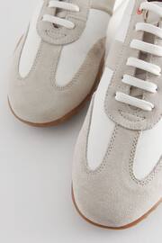 White Signature Leather Slim Sole Retro Trainers - Image 10 of 10