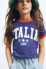 Blue Italia Football Boxy T-Shirt (3-16yrs) - Image 1 of 7