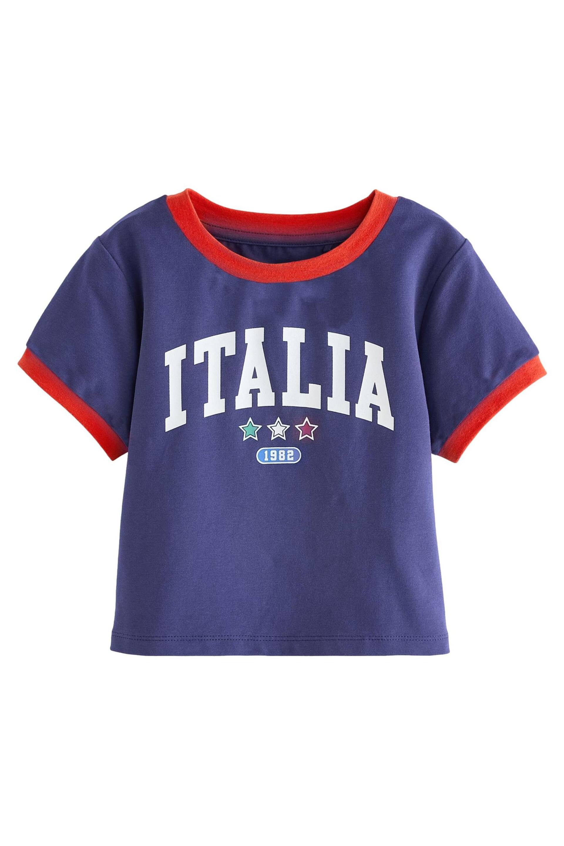 Blue Italia Football Boxy T-Shirt (3-16yrs) - Image 5 of 7