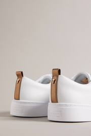 Ted Baker White/Gold Baily Webbing Cupsole Trainers - Image 4 of 4