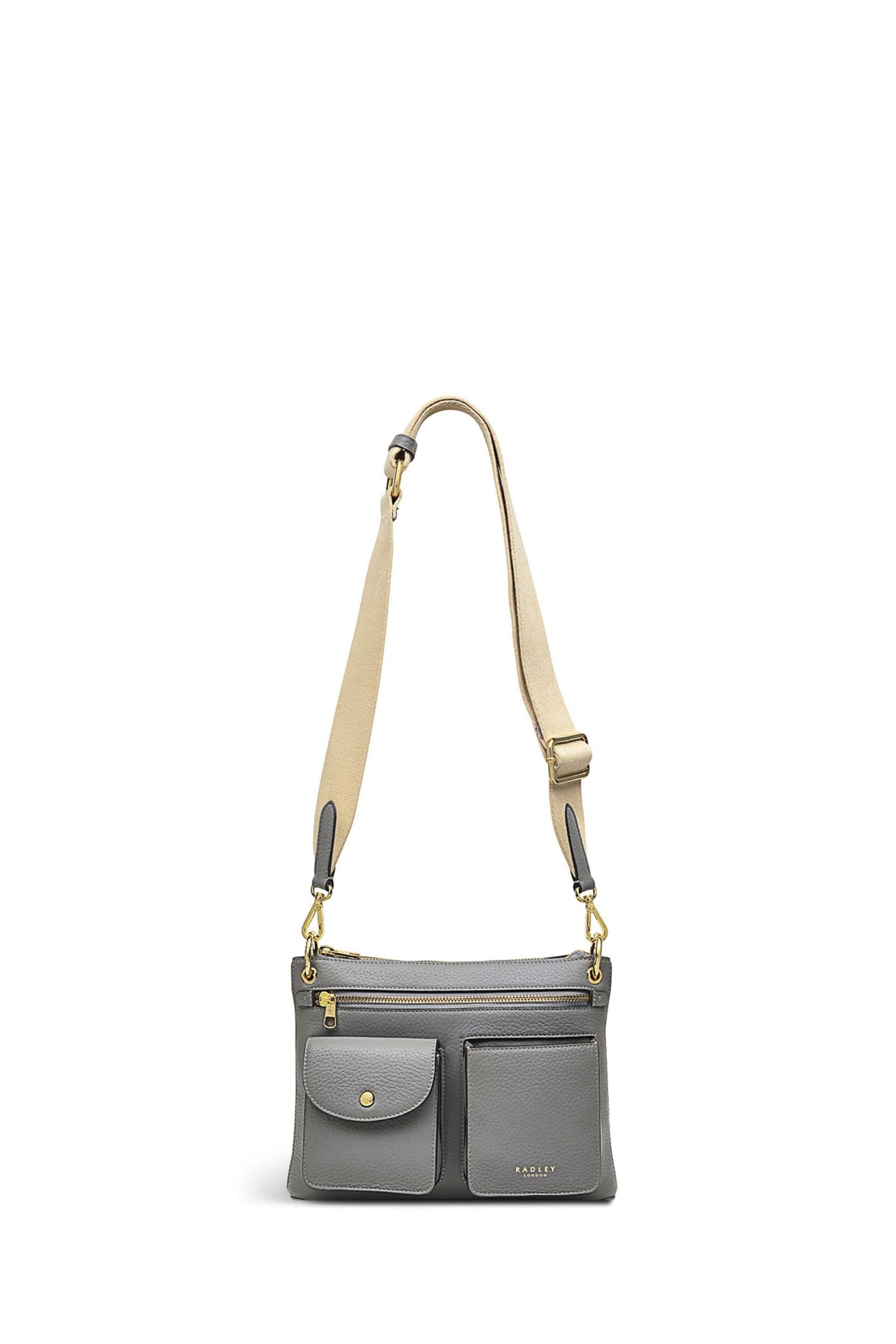 Radley London Medium Grey Berwick Street Zip Top Cross-Body Bag - Image 1 of 4