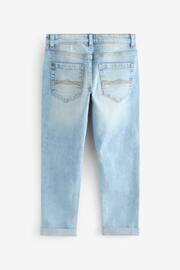 Blue Bleach Tapered Fit Cotton Rich Stretch Jeans (3-17yrs) - Image 2 of 3
