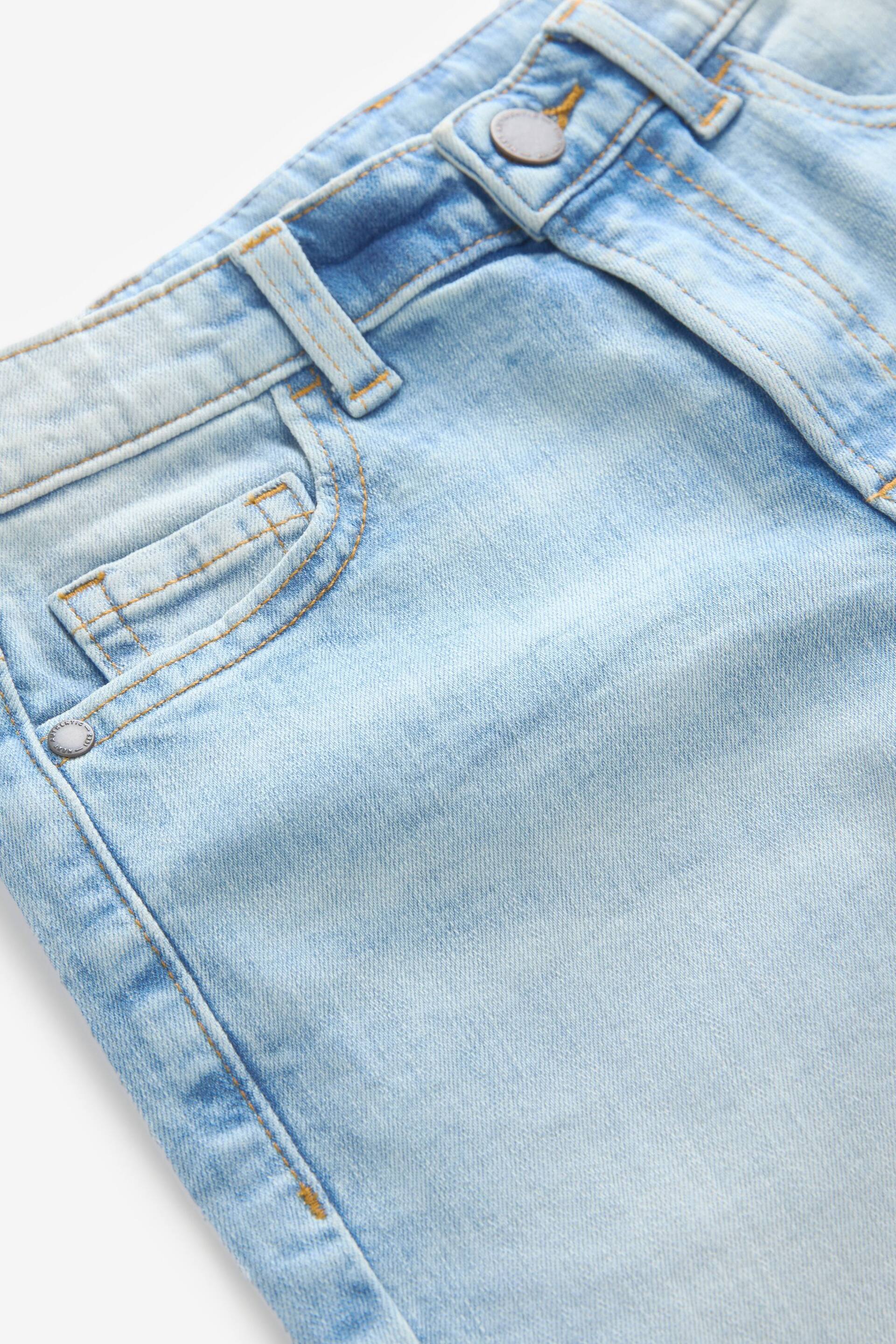 Blue Bleach Tapered Fit Cotton Rich Stretch Jeans (3-17yrs) - Image 3 of 3