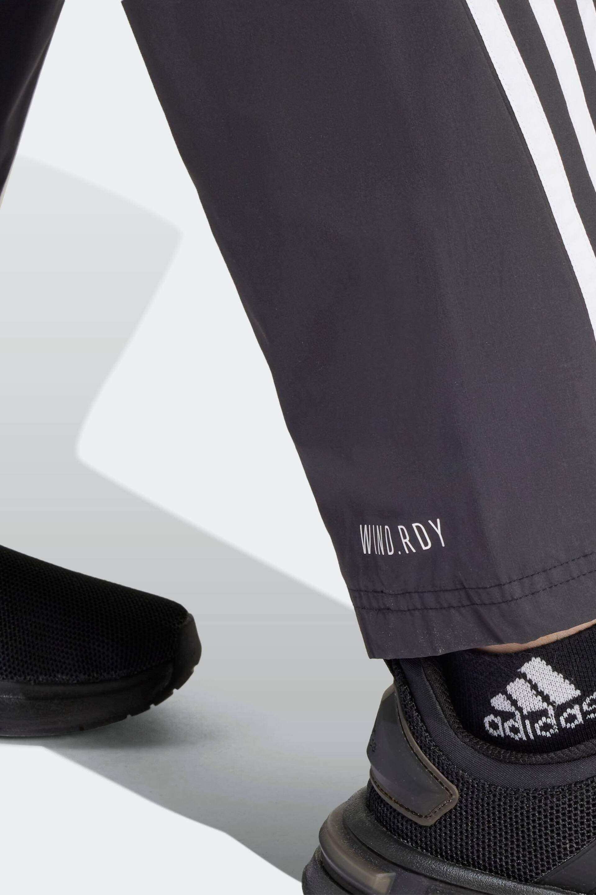 adidas Black Sportswear Future Icons 3-Stripes Woven Joggers - Image 5 of 6