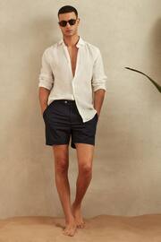 Reiss Navy Sun Side Adjuster Swim Shorts - Image 3 of 5