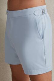 Reiss Soft Blue Sun Side Adjuster Swim Shorts - Image 4 of 6