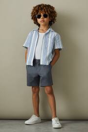 Reiss Airforce Blue Wicket Junior Casual Chino Shorts - Image 1 of 4
