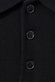 Reiss Navy Trafford Teen Merino Wool Polo Shirt - Image 3 of 3