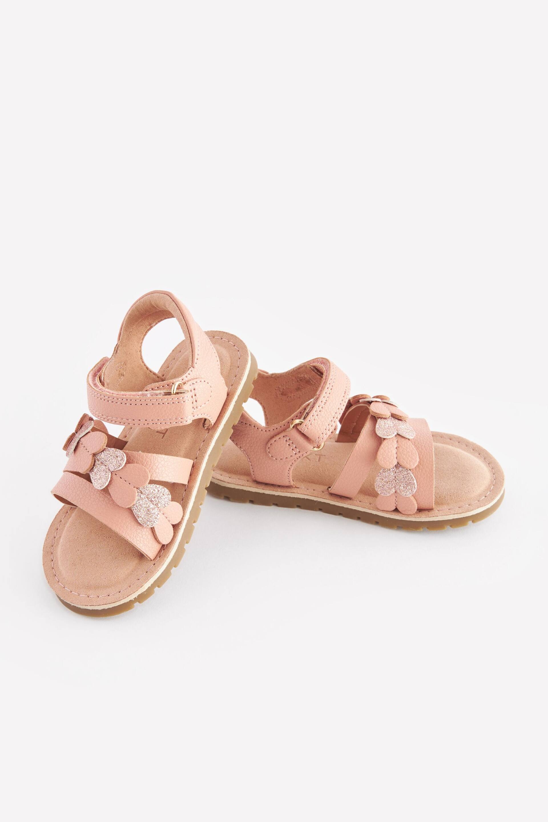 Pink Wide Fit (G) Heart Sandals - Image 1 of 6