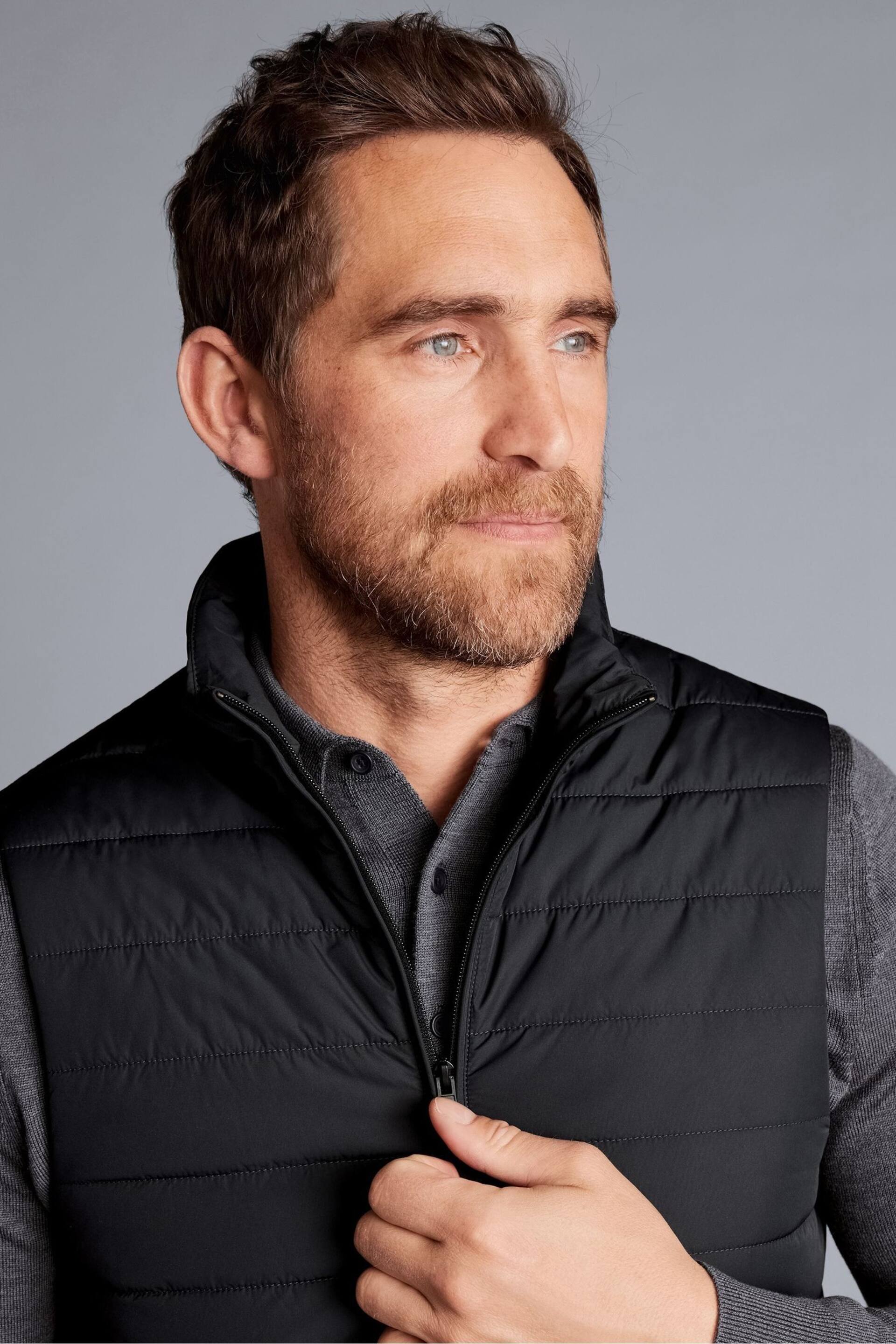 Charles Tyrwhitt Black Quilted Gilet - Image 4 of 5