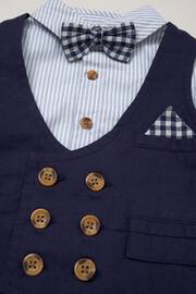 Little Gent Mock Shirt and Waistcoat Cotton 3-Piece Baby Gift Set - Image 4 of 4