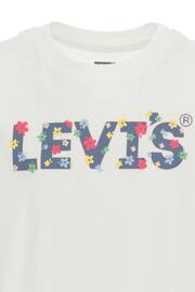 Levi's® White Floral Logo Cropped  T-Shirt - Image 3 of 3