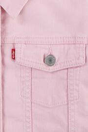 Levi's® Pink Cropped Denim Trucker Jacket - Image 3 of 4