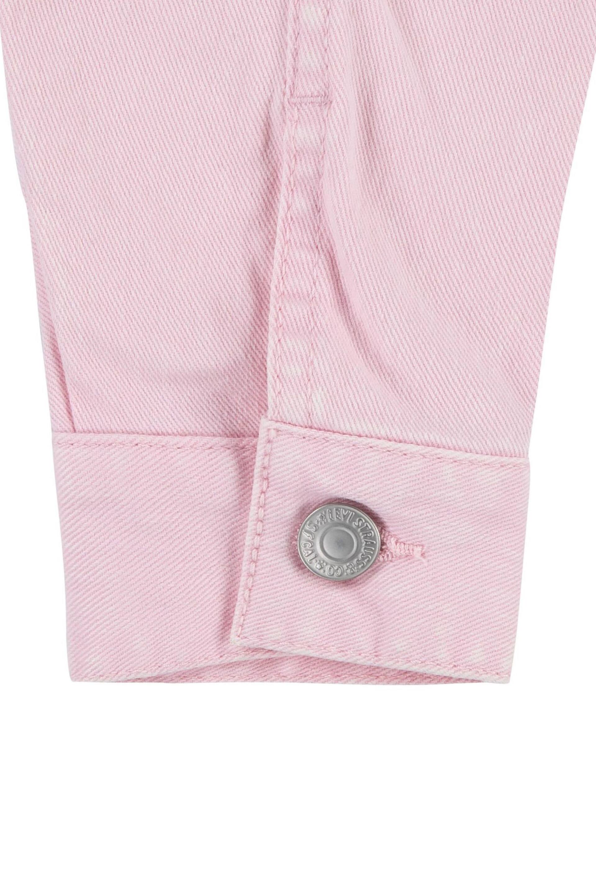 Levi's® Pink Cropped Denim Trucker Jacket - Image 4 of 4