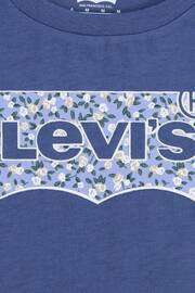 Levi's® Blue Ditsy Floral Batwing Logo Print T-Shirt - Image 5 of 5