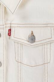Levi's® Cream Cropped Denim Trucker Jacket - Image 3 of 4