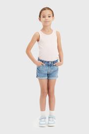 Levi's® Blue Light Mom Denim Shorts With Roll Cuff - Image 1 of 8