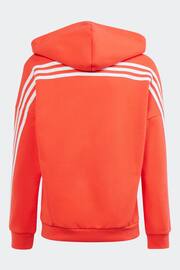 adidas Red Sportswear Future Icons 3-Stripes Full-Zip Hooded Track Top - Image 2 of 5