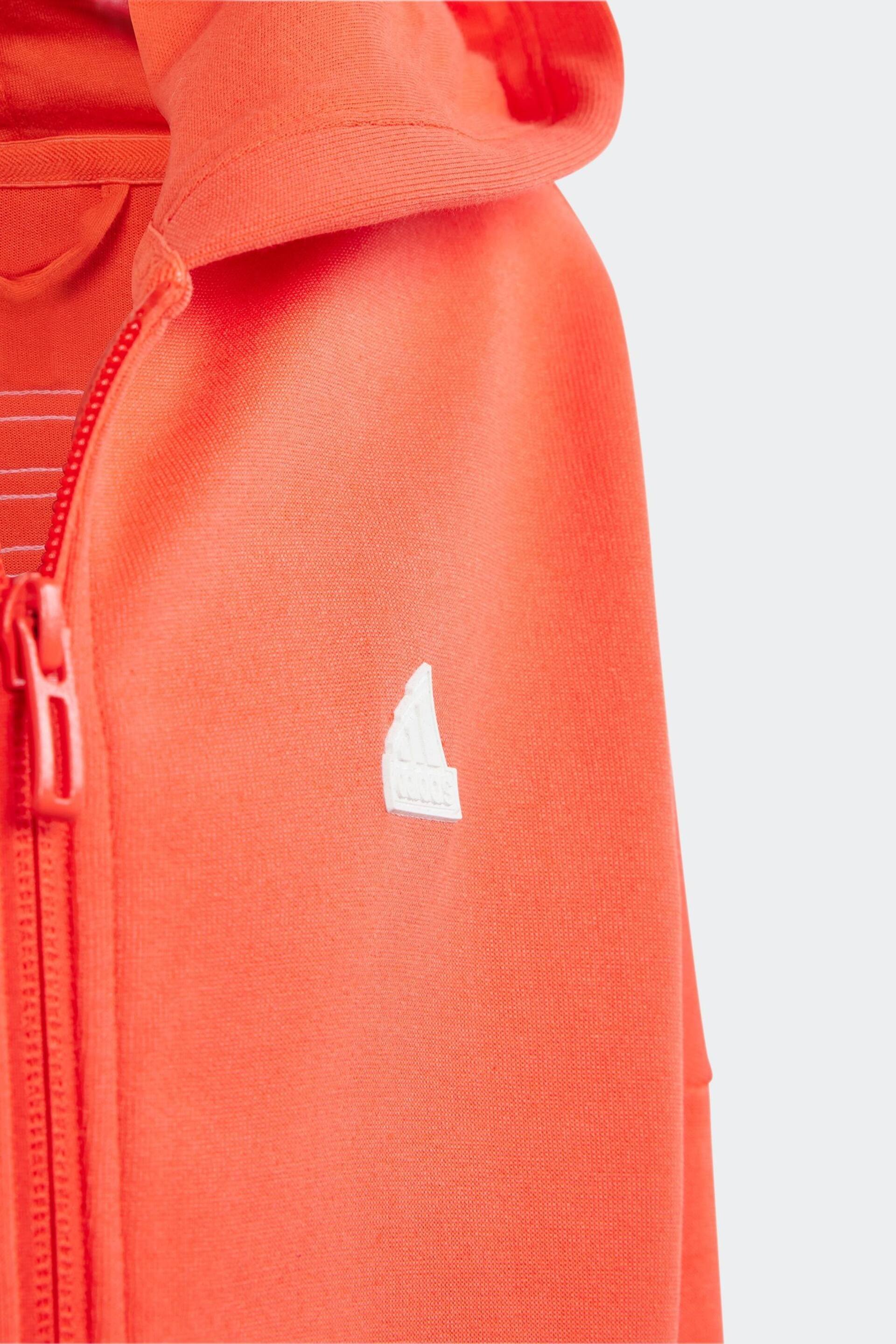 adidas Red Sportswear Future Icons 3-Stripes Full-Zip Hooded Track Top - Image 3 of 5