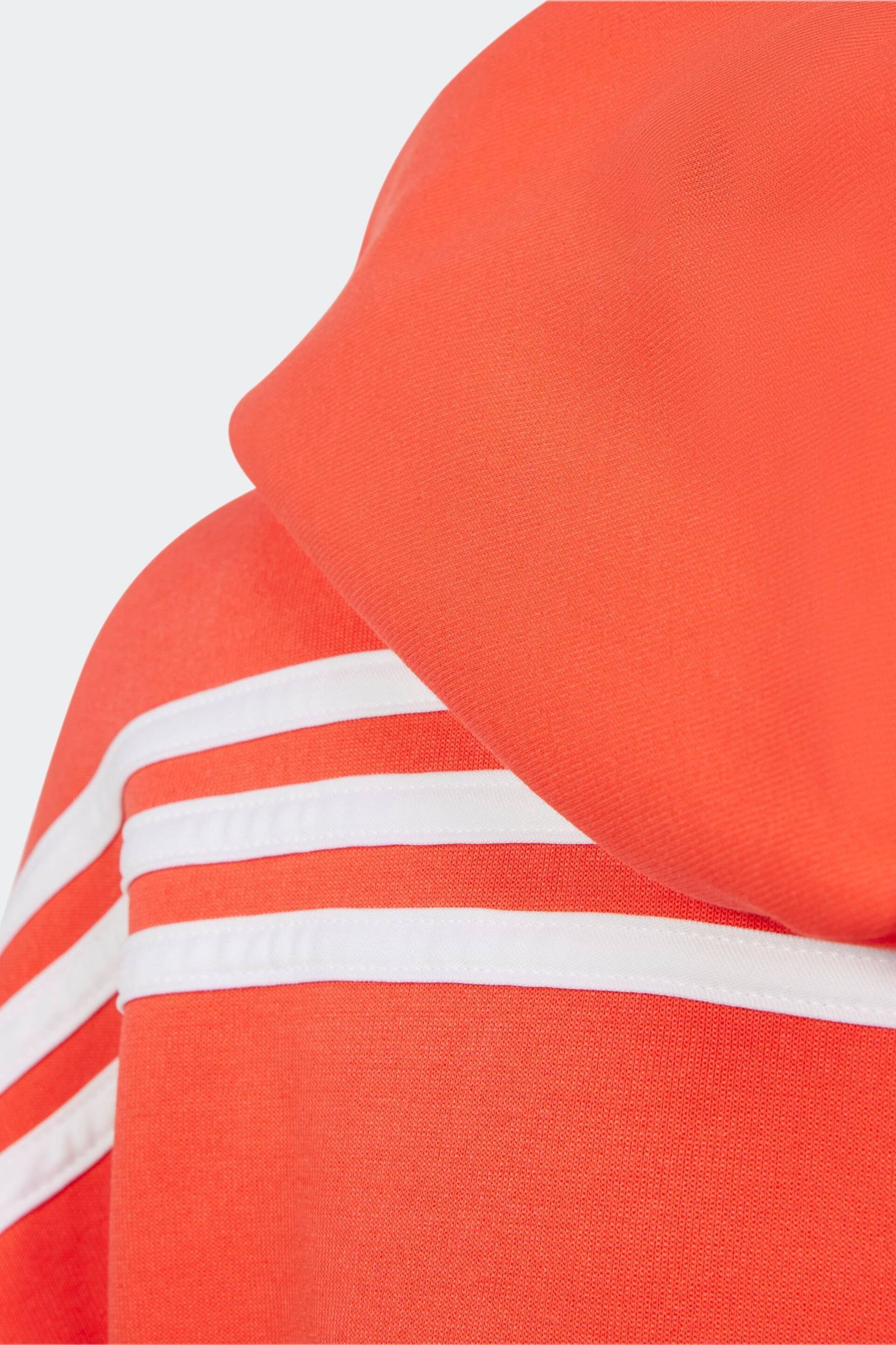 adidas Red Sportswear Future Icons 3-Stripes Full-Zip Hooded Track Top - Image 4 of 5