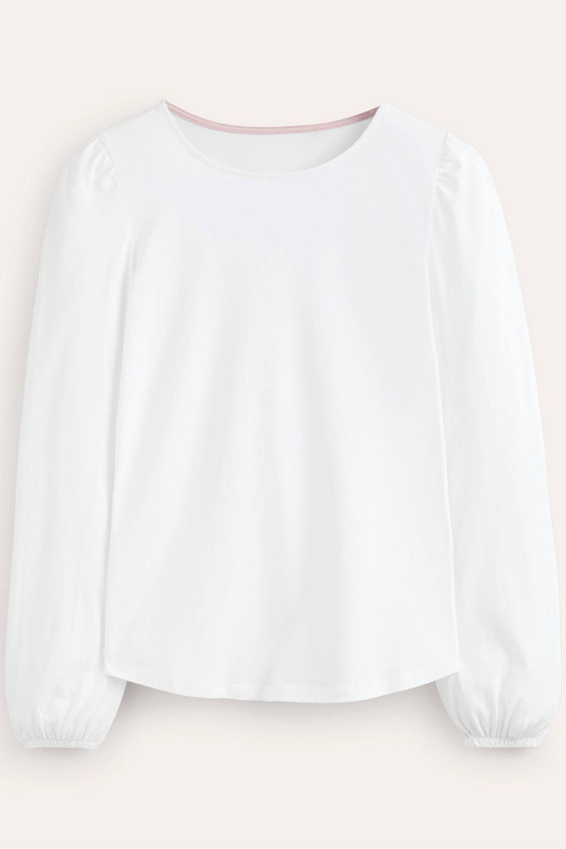 Boden White Supersoft Long Sleeve Top - Image 5 of 5