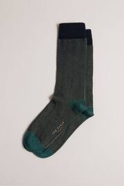 Ted Baker Blue Coretex Semi Plain Socks - Image 2 of 3
