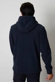 Threadbare Blue Micro Fleece Zip Through Hooded Jacket - Image 2 of 4