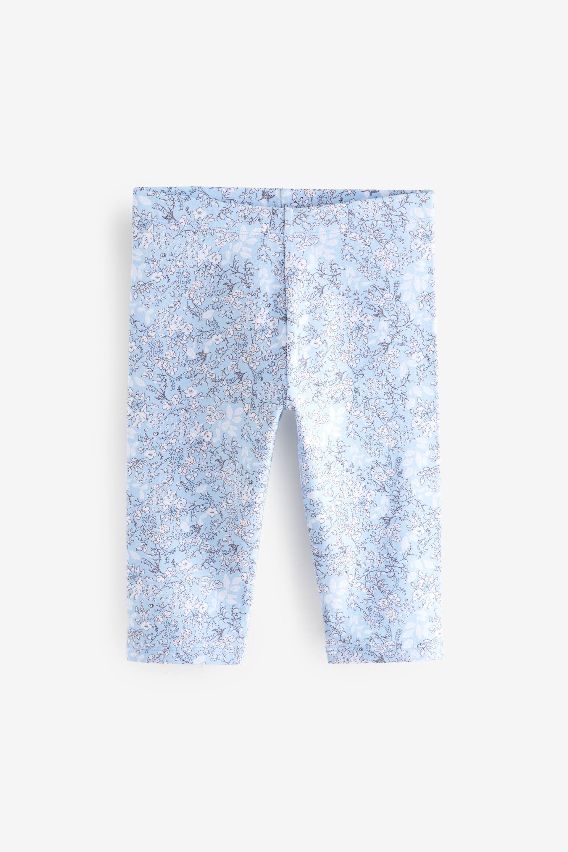 Pink/Blue/Pretty Ditsy Floral Print Cropped Leggings 4 Pack (3-16yrs) - Image 3 of 7
