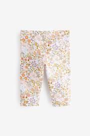 Pink/Blue/Pretty Ditsy Floral Print Cropped Leggings 4 Pack (3-16yrs) - Image 6 of 7