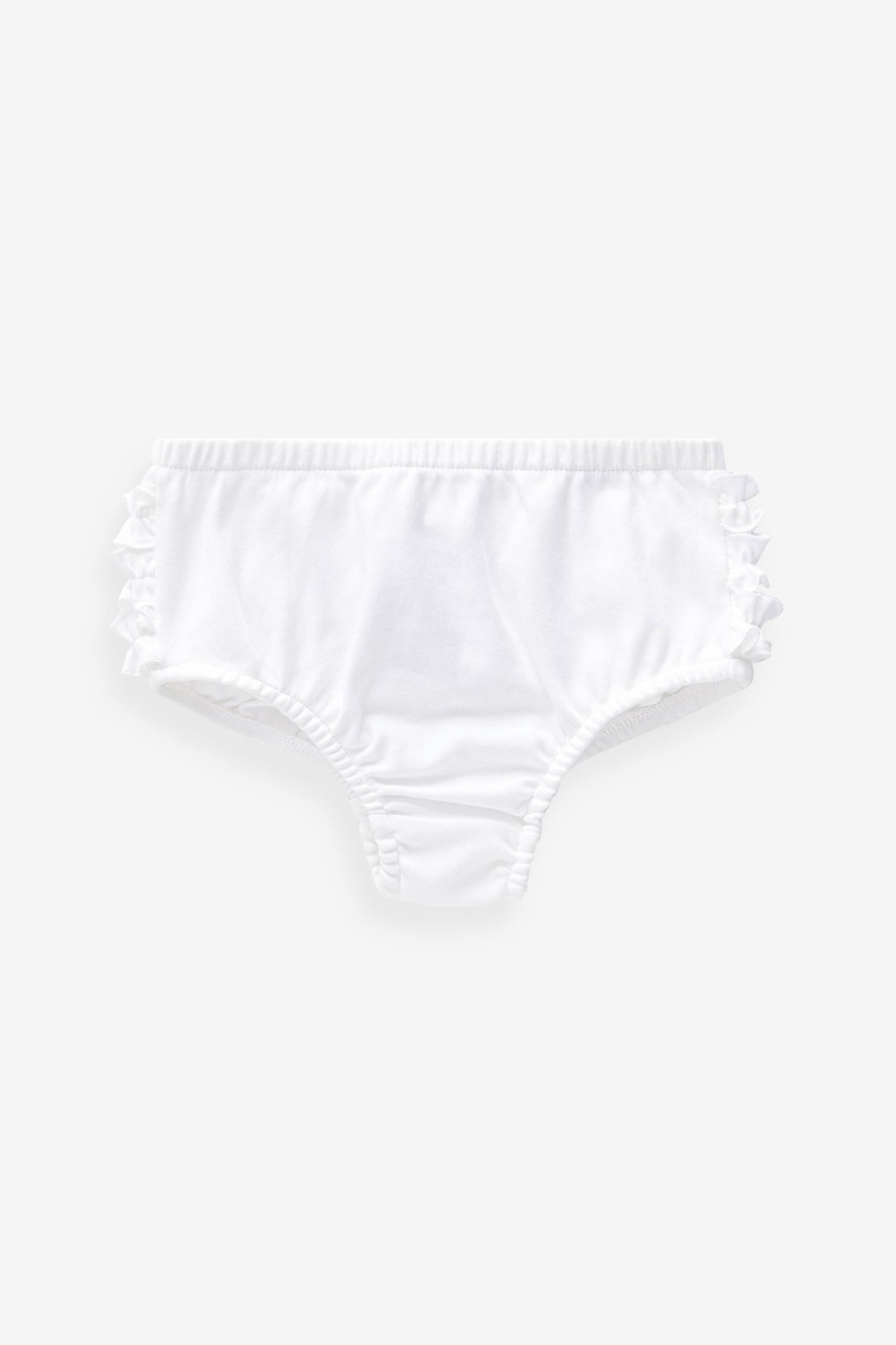 White 3 Pack Baby Knickers (0mths-2yrs) - Image 2 of 4