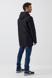 French Connection Black Hooded Trench Coat - Image 2 of 2