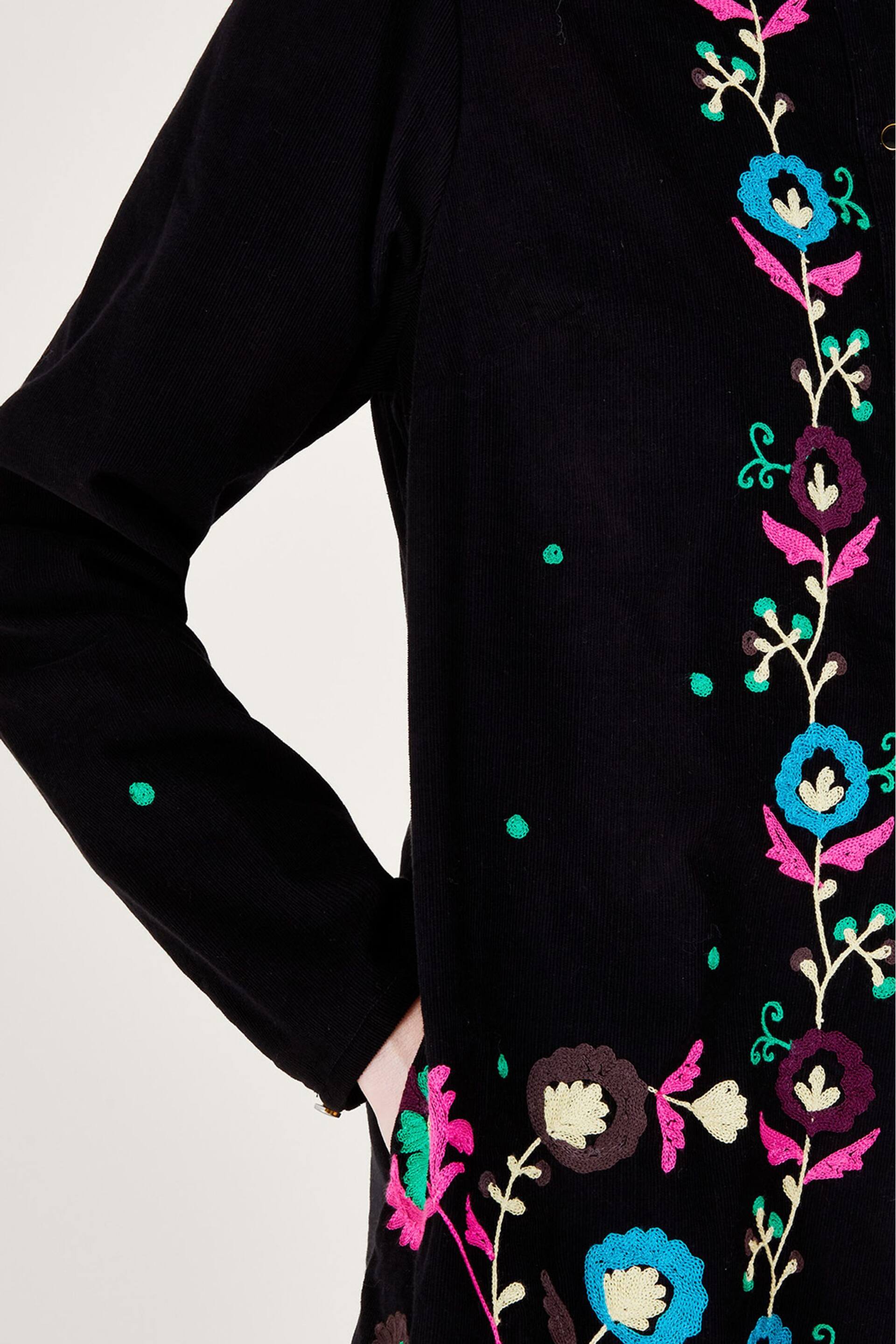 Monsoon Black Cord Embroidered Kim Short Dress - Image 4 of 5