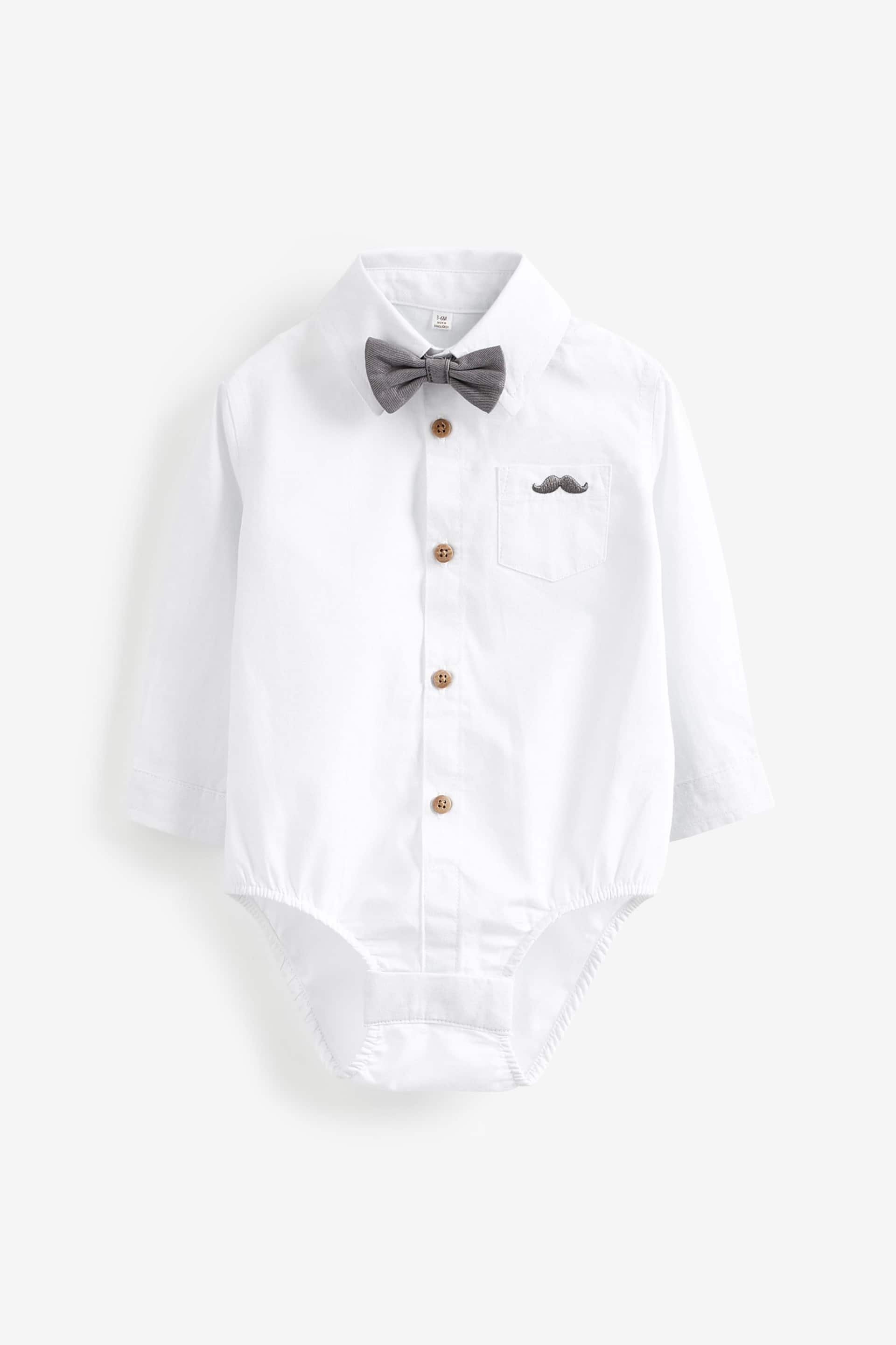 Little Gent Baby Mock Shirt Bodysuit and Braces Cotton Dungarees - Image 2 of 5