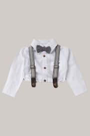 Little Gent Baby Mock Shirt Bodysuit and Braces Cotton Dungarees - Image 3 of 5