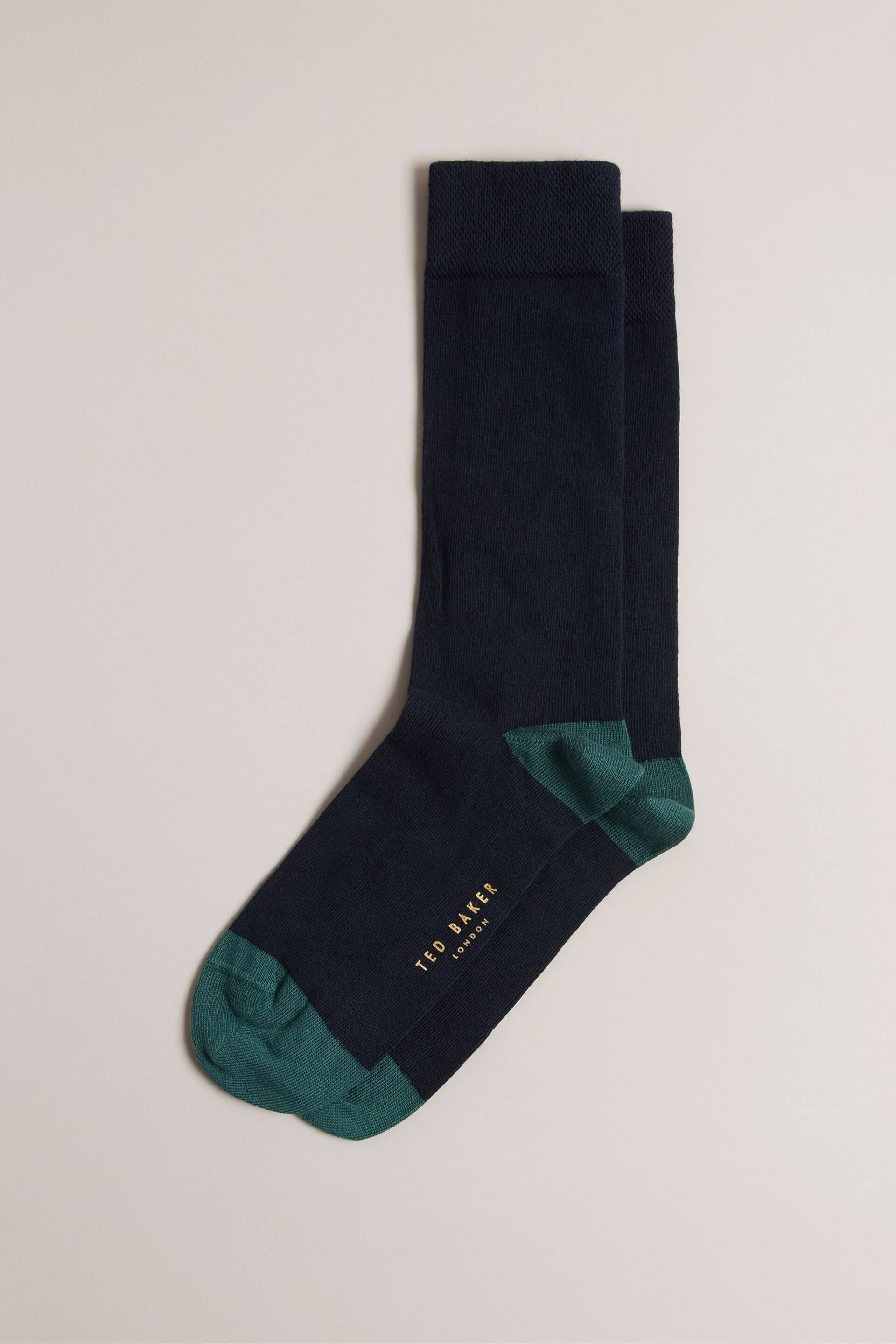 Ted Baker Blue Corecol Socks With Contrast Colour Heel And Toe - Image 1 of 3