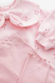 Pink Bow Collar Sweatshirt & Leggings Set (3mths-7yrs) - Image 7 of 7