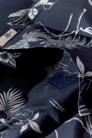 Navy Blue Hawaiian Relaxed Fit Printed Swim Shorts - Image 10 of 11