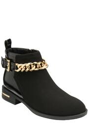 Lotus Black Zip-Up Ankle Boots - Image 1 of 4
