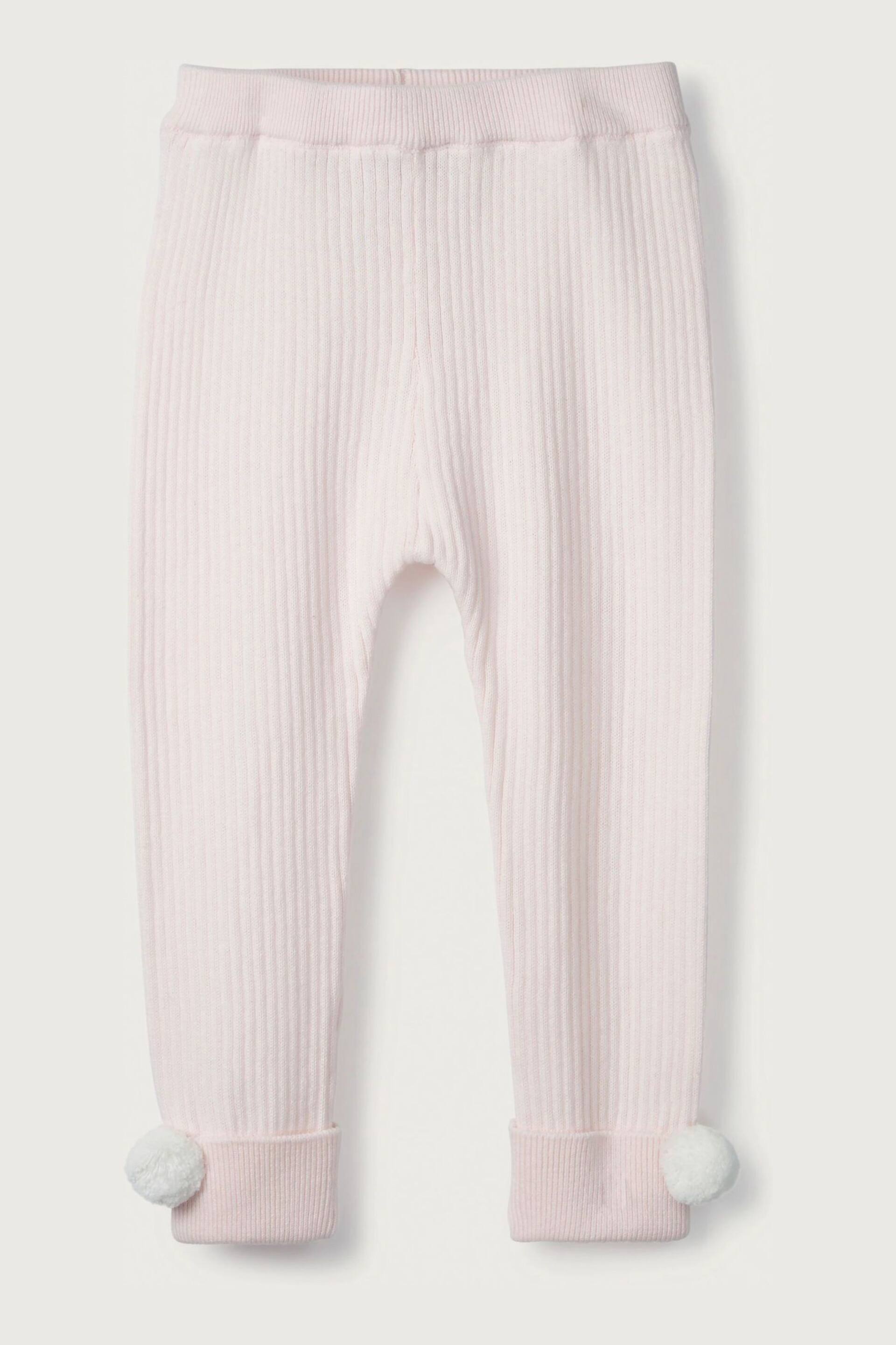 The White Company Pink Pom Knitted Leggings - Image 3 of 4